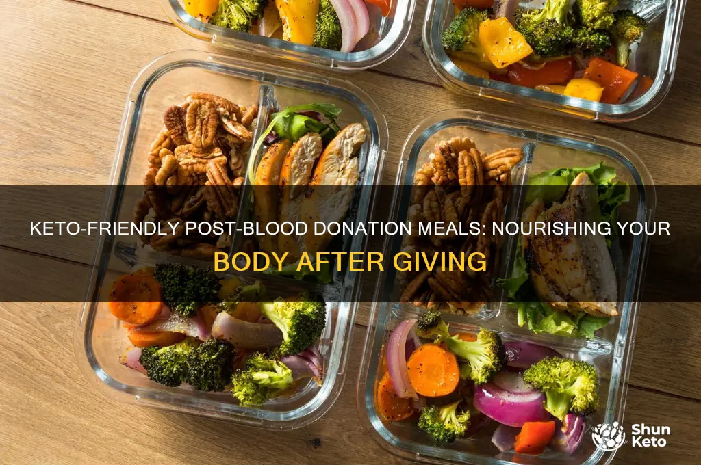 what to eat after donating blood on keto diet