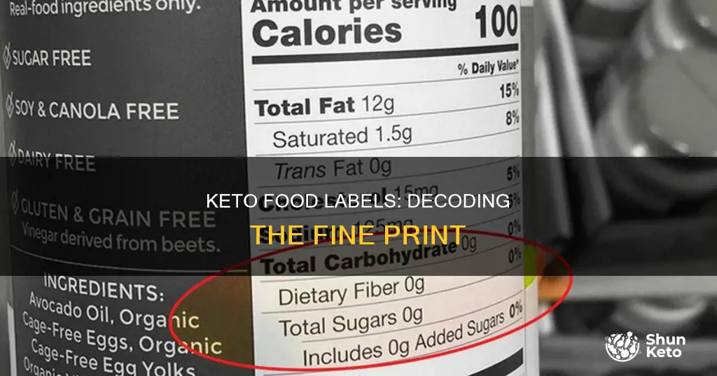 what to look for on food labels for keto