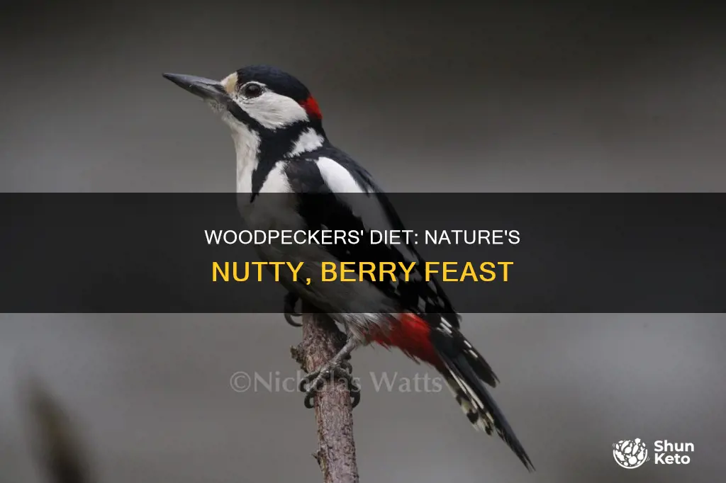 what type of diet do woodpeckers have