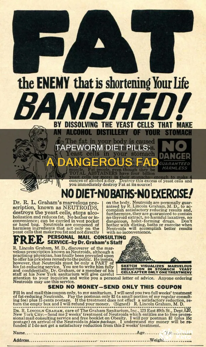 what was the diet pill that was a tapeworm