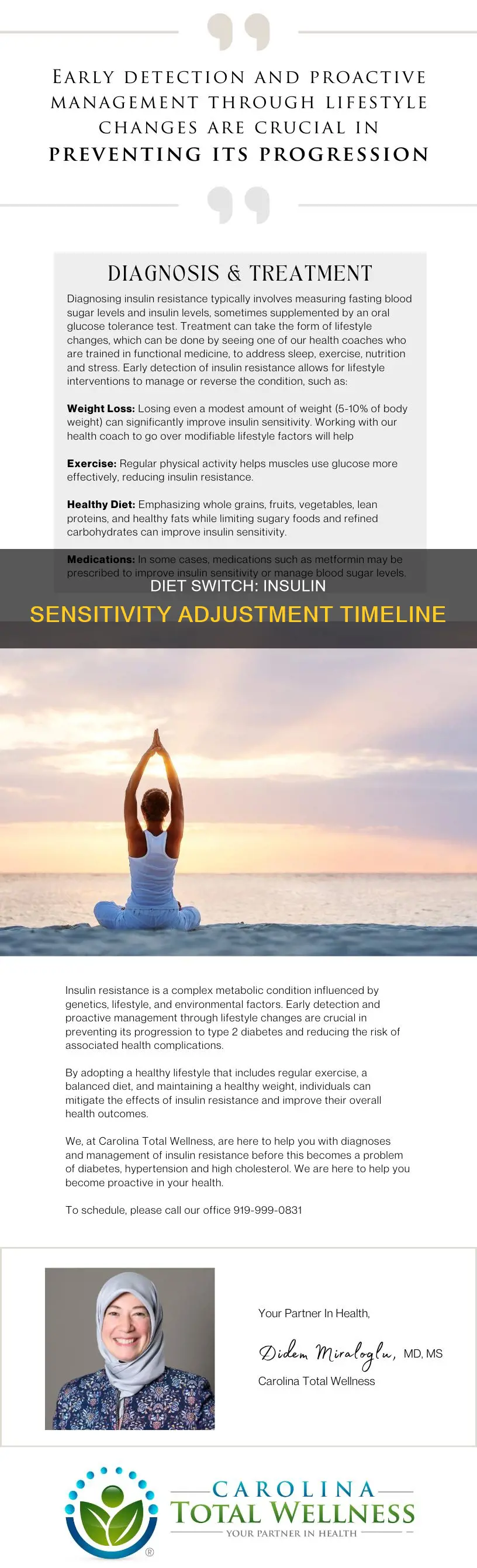 when changing diet how long for insulin sensitivity to change