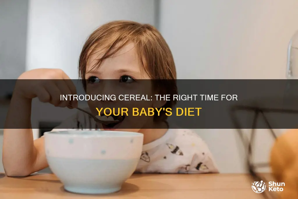 when do you add cereal to a baby