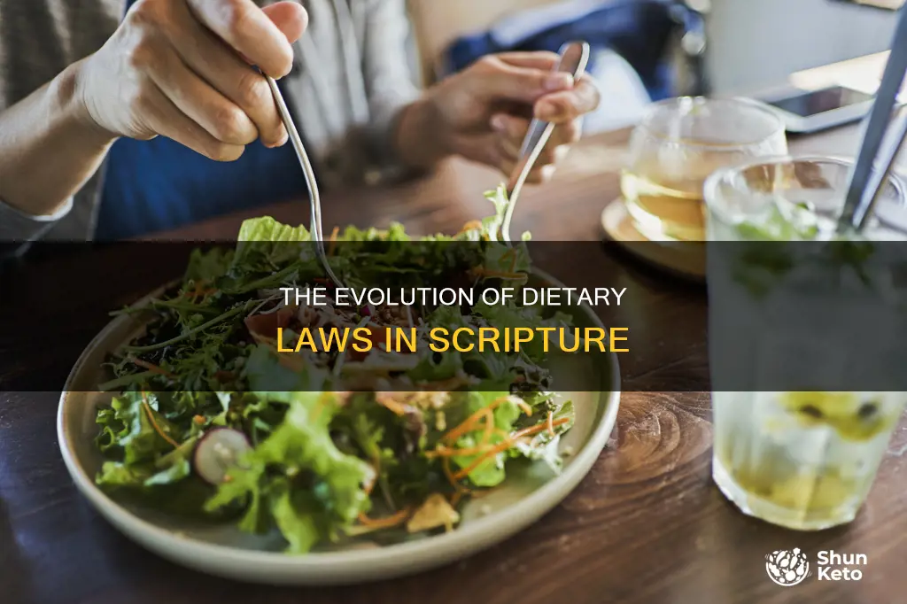 when does scripture go from vegetarian diet to include meat