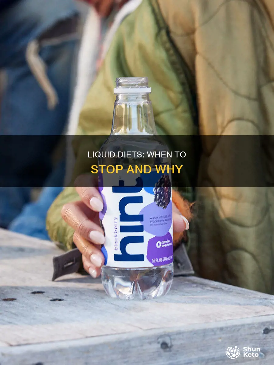 when should liquid diets be discontinued