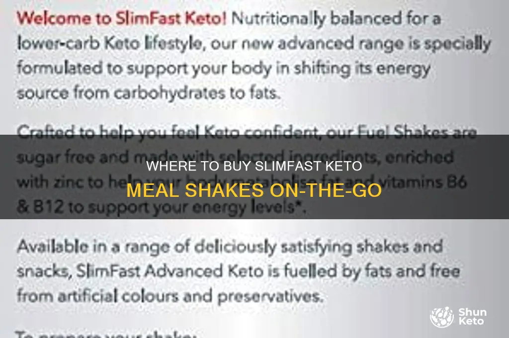 where can i buy slimfast keto meal shakes to go