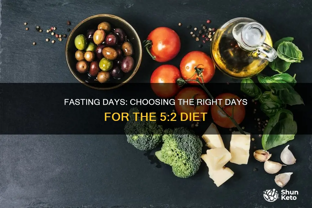 which days to fast on 5 2 diet