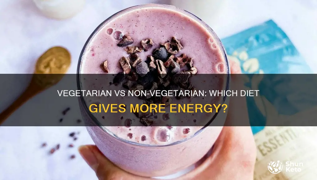 which diet may provide us more energy vegetarian or nonvegetarian
