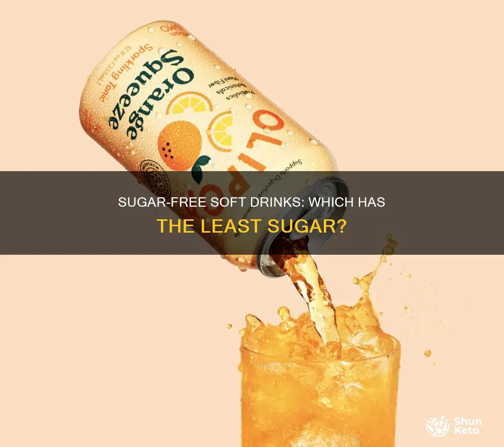 which non diet soft drink has the least sugar