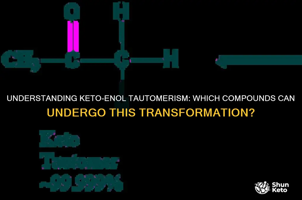 which of the following can undergo keto-enol tautomerism