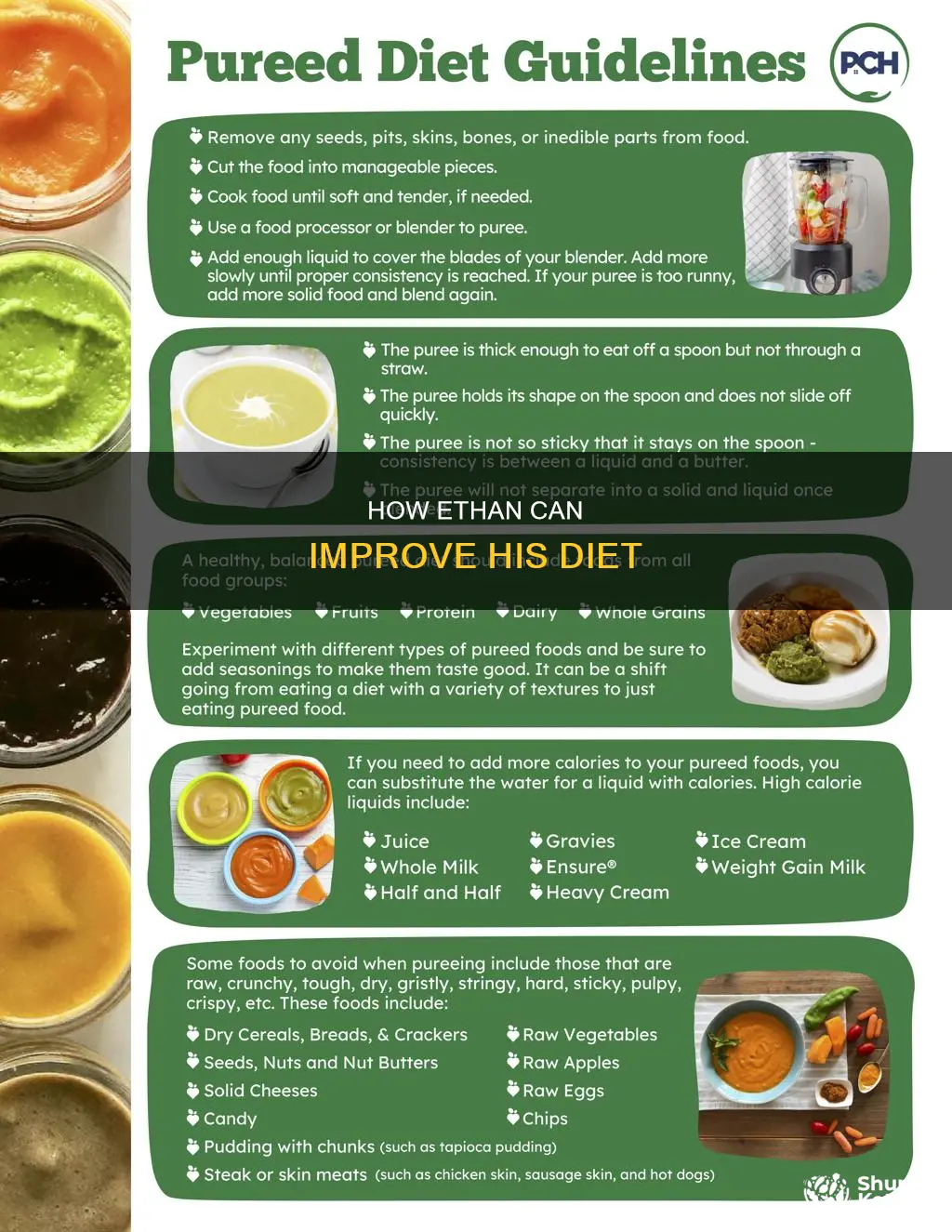 which recommendation would help ethan improve his diet