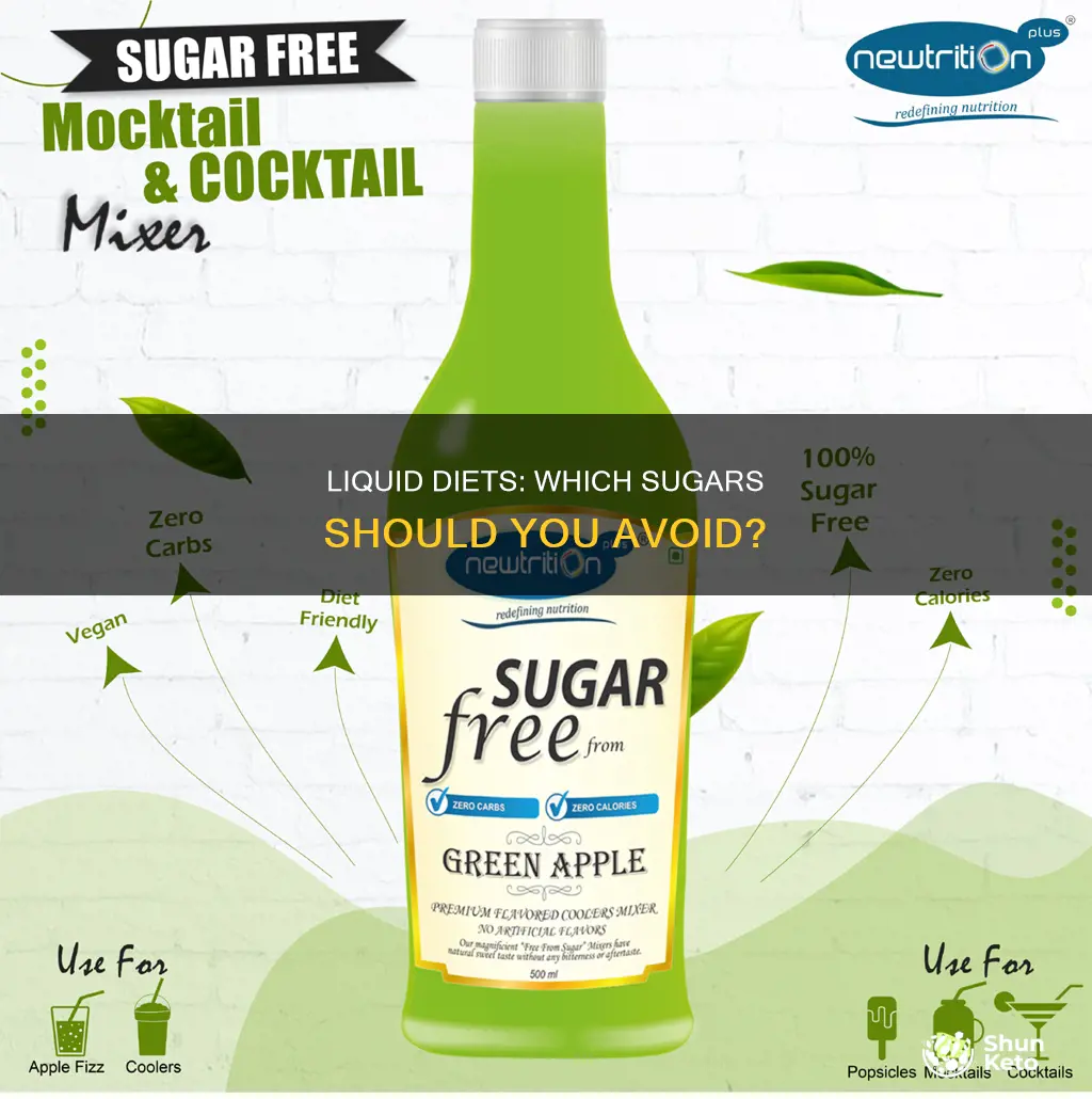which sugars cant i have on full liquid diet