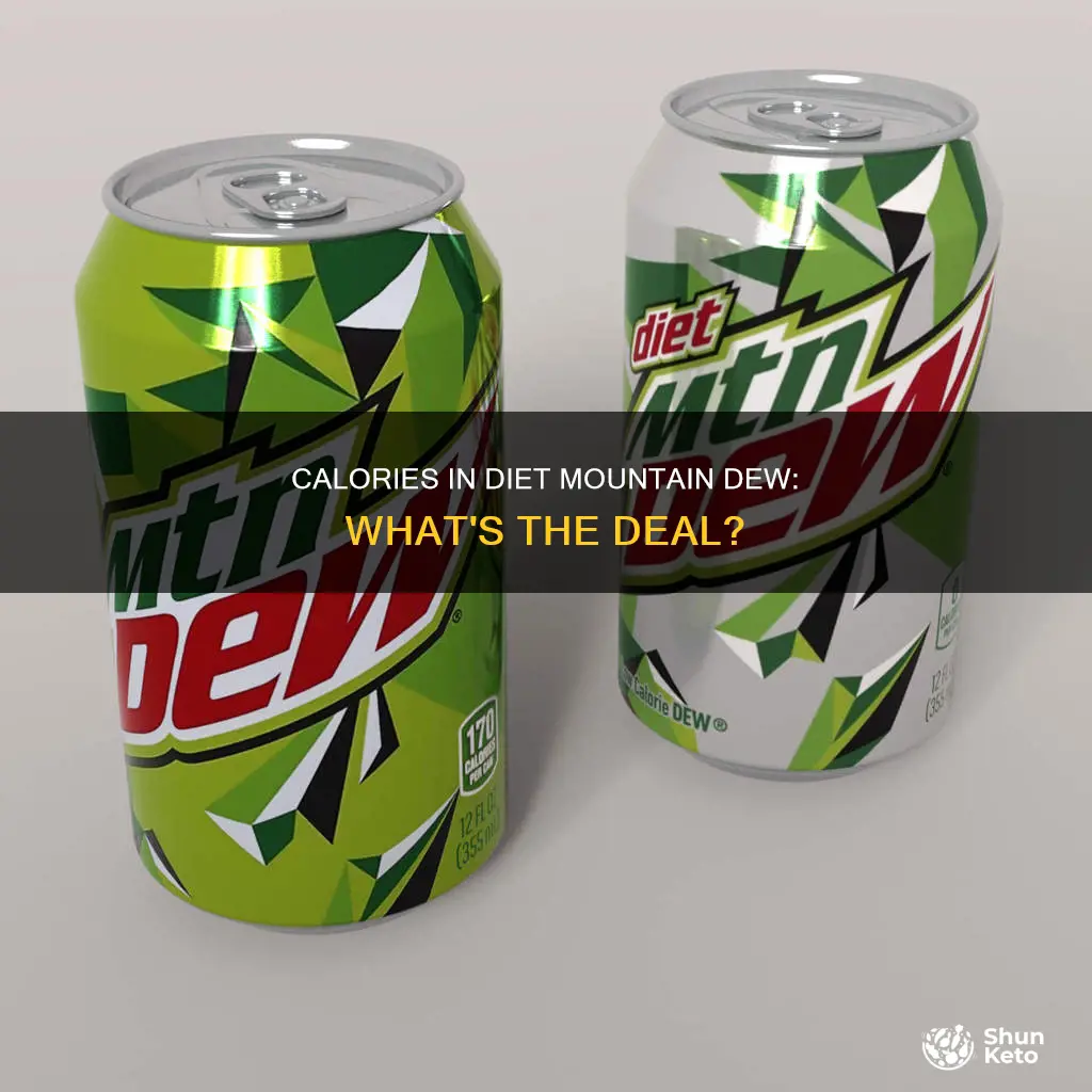 why does 20 oz diet mountain dew have 10 calories