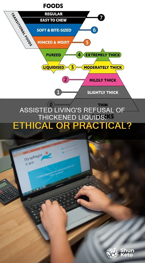 why does assisted living refuse to offer thickened liquid diets