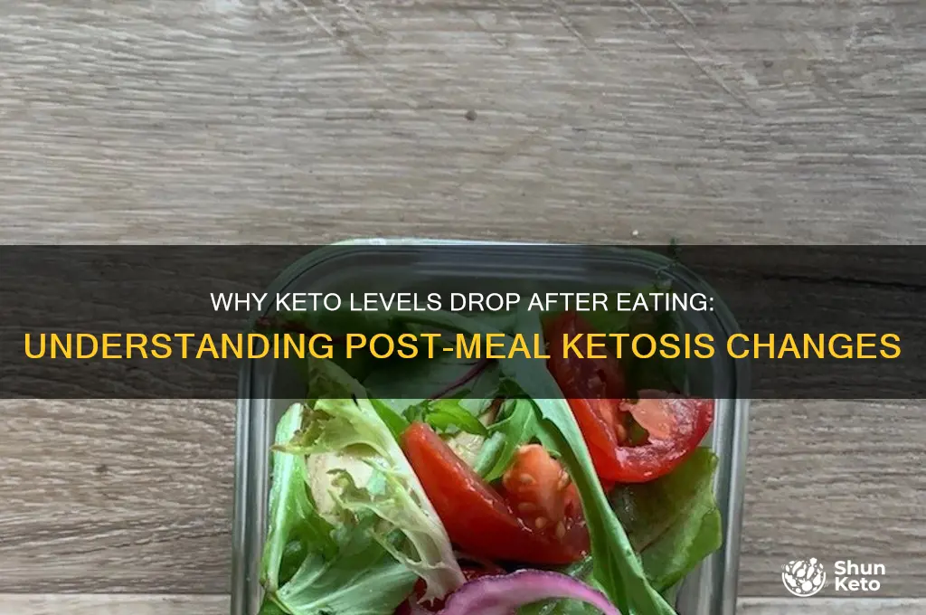 why does keto go down after eating
