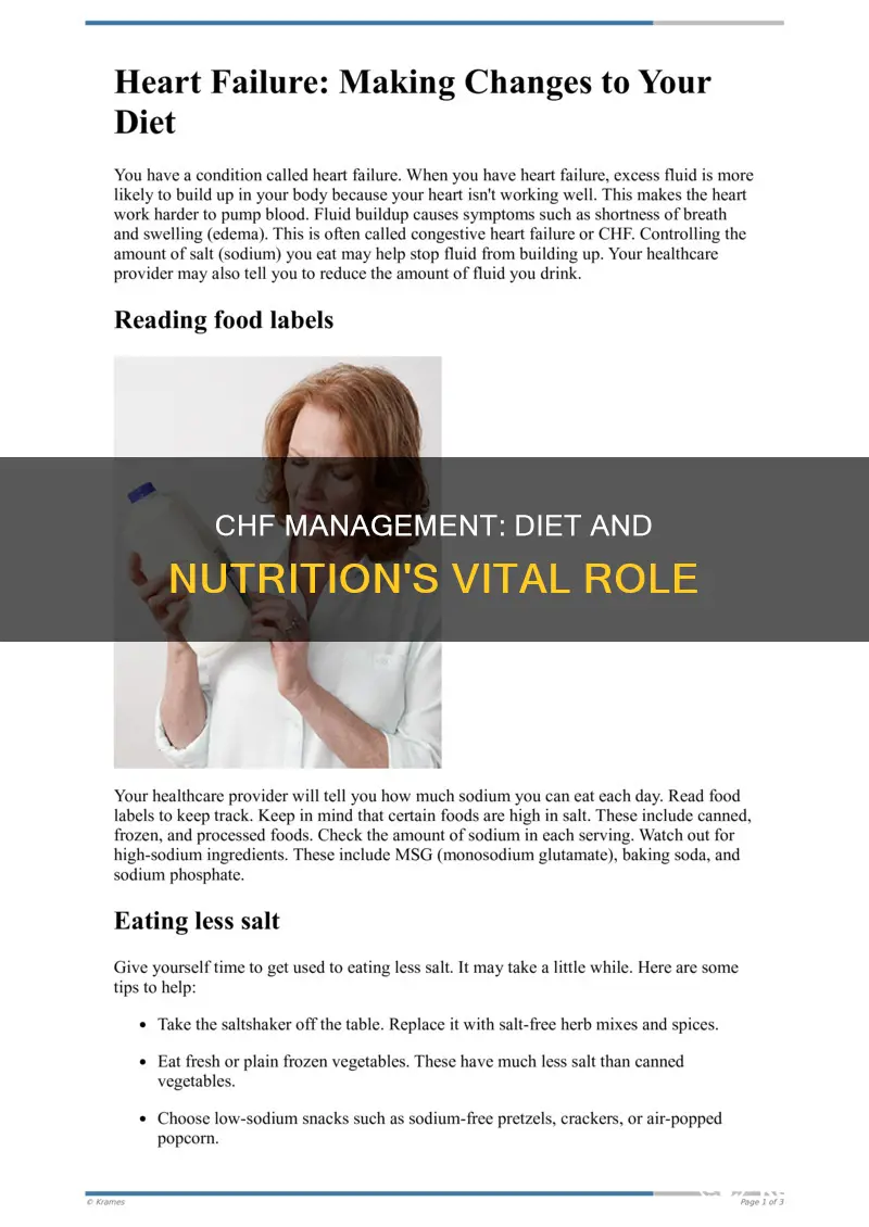 why is diet and nutrition so important in chf mgmt
