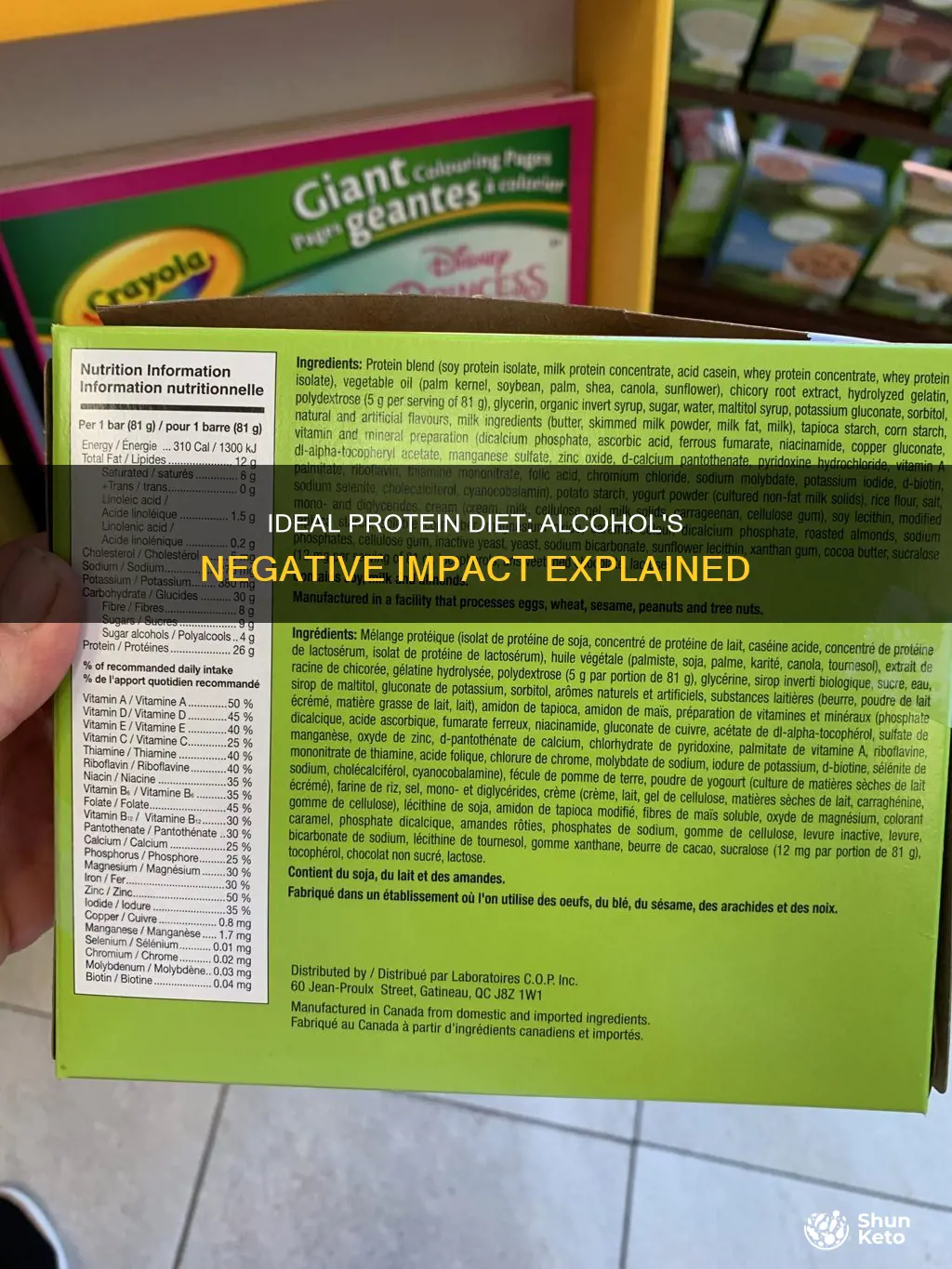 why no alcohol on ideal protein diet