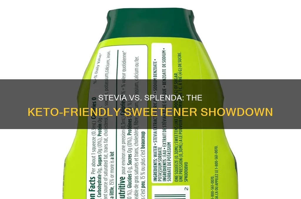 why stevia over splenda on keto diet