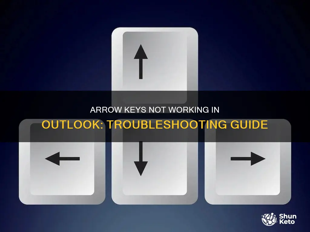 why will my arrow kets not work in outlook