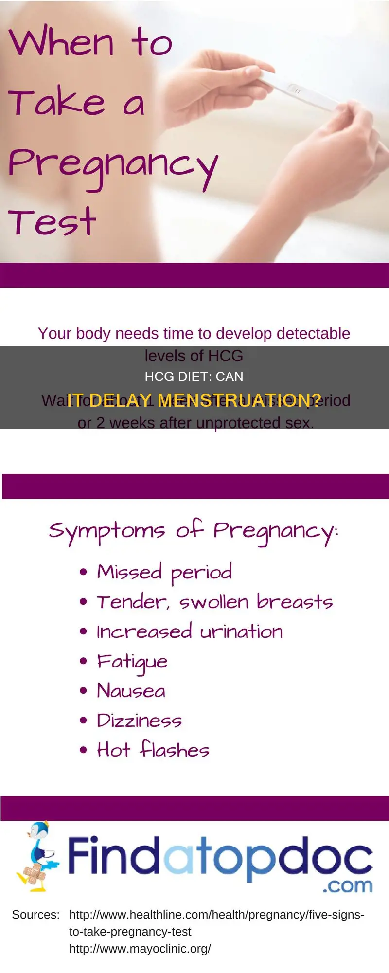 will hcg diet delay my period