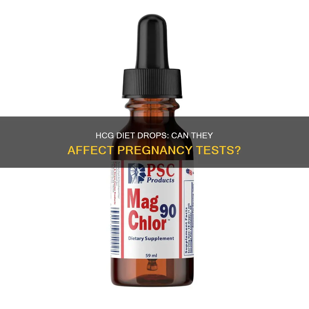 will hcg diet drops make a pregnancy test positive