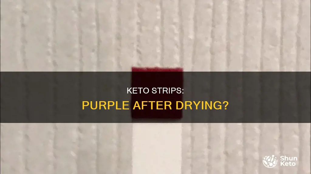 will old keto strip turn purple after dry