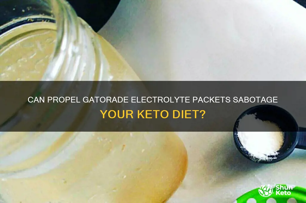 will propel gatorade electrolytes packets kill my keto diet